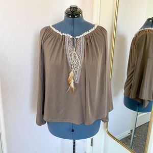 Kori American Boho Chic Festival Bell Sleeve NWT